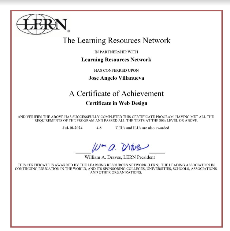 LERN certificate